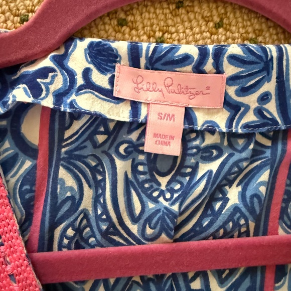 EUC Lilly Pulitzer Sydney Caftan Tunic Top w Tassels - Picture 5 of 9